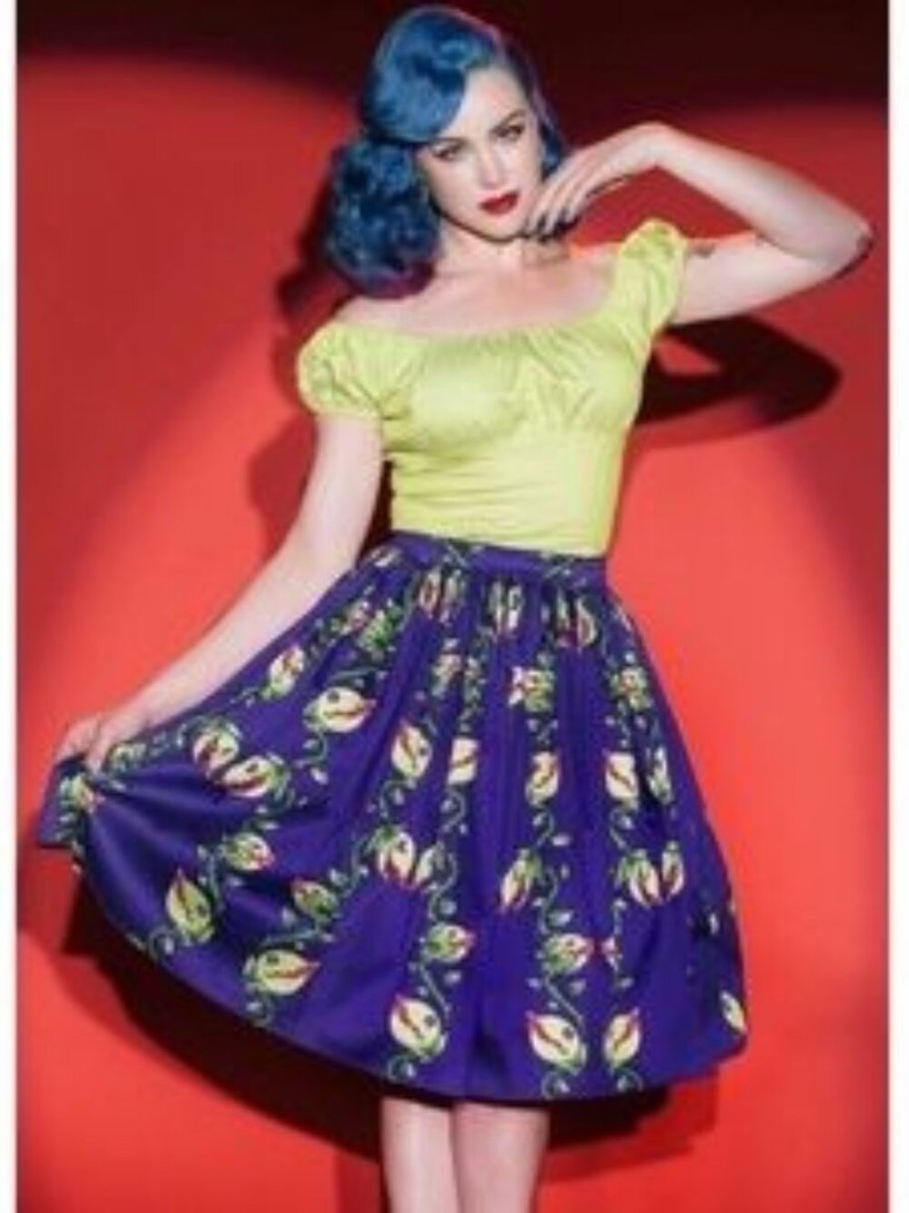 Deadly Dames Venus Fly Trap Skirt Medium